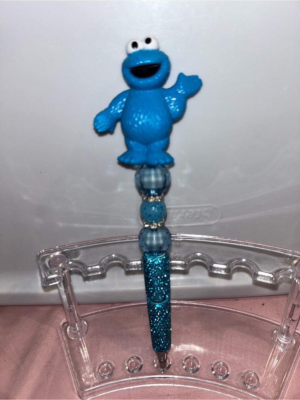 Cookie Monster beaded pen